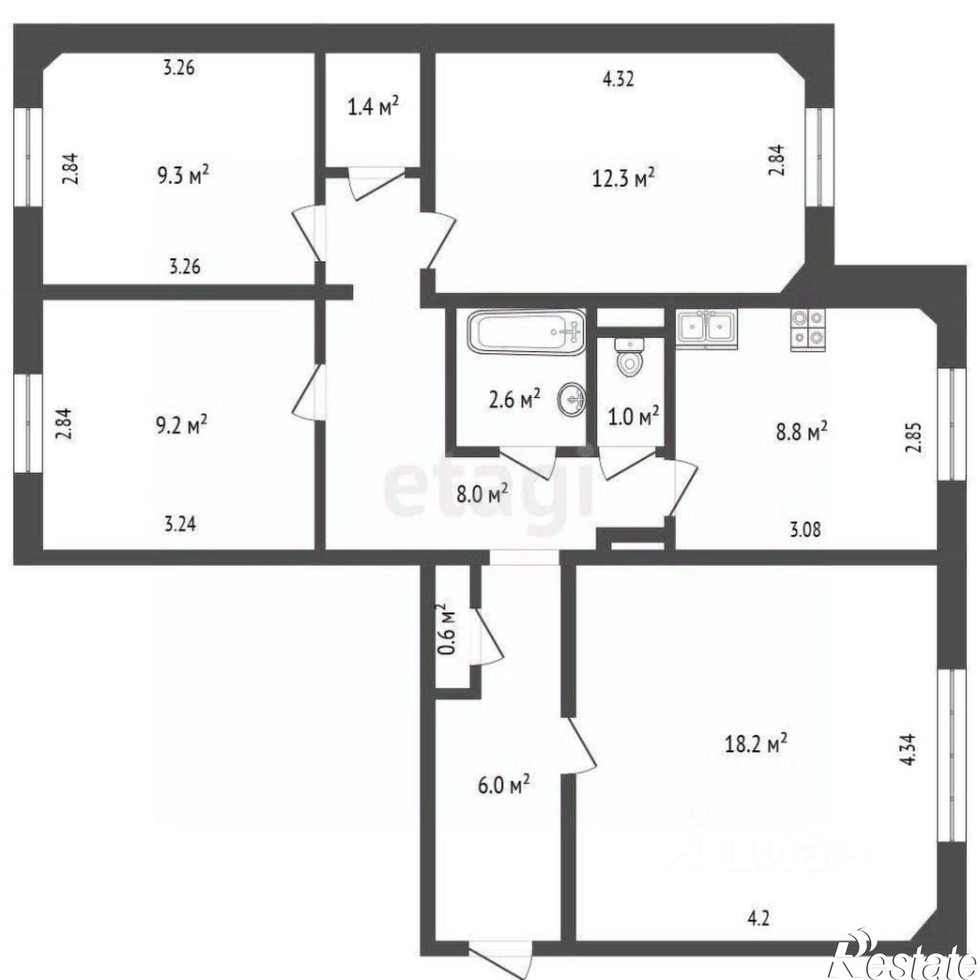 Купить квартиру за 7 800 000 рублей на улица Ленина, 11