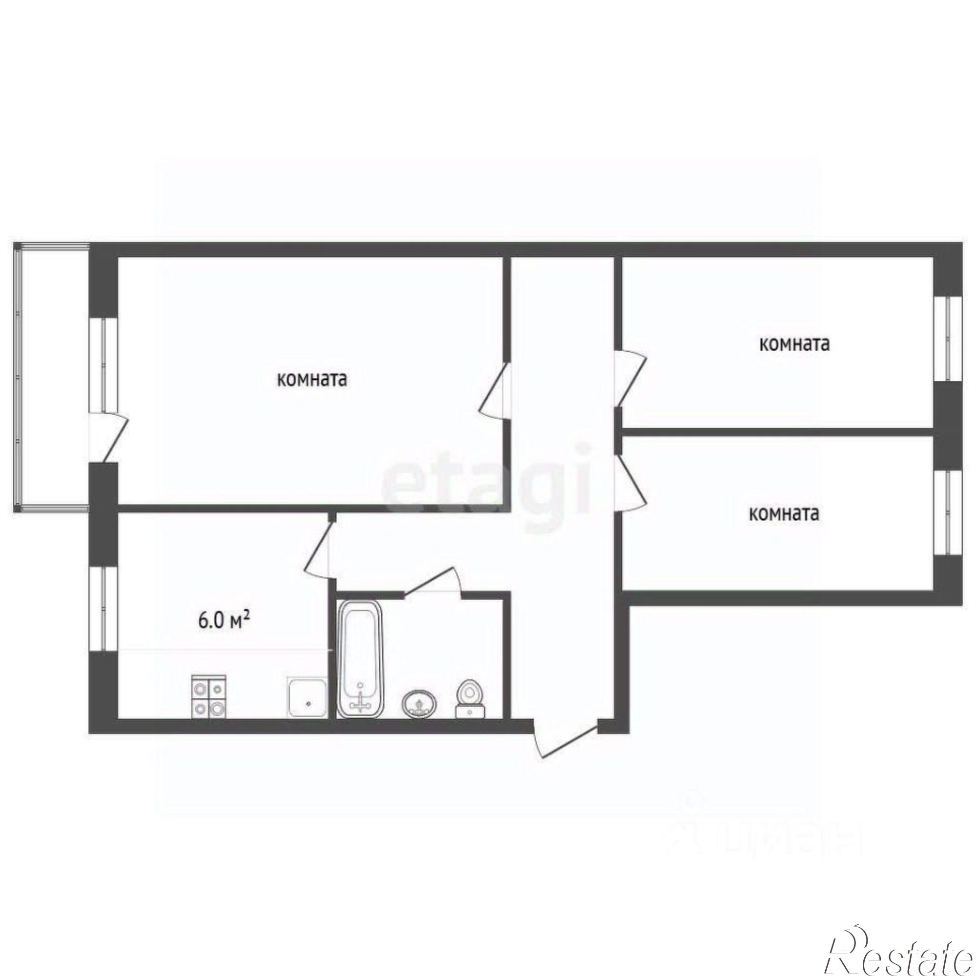 Купить квартиру за 4 199 000 рублей на ул Вайнера, 45А