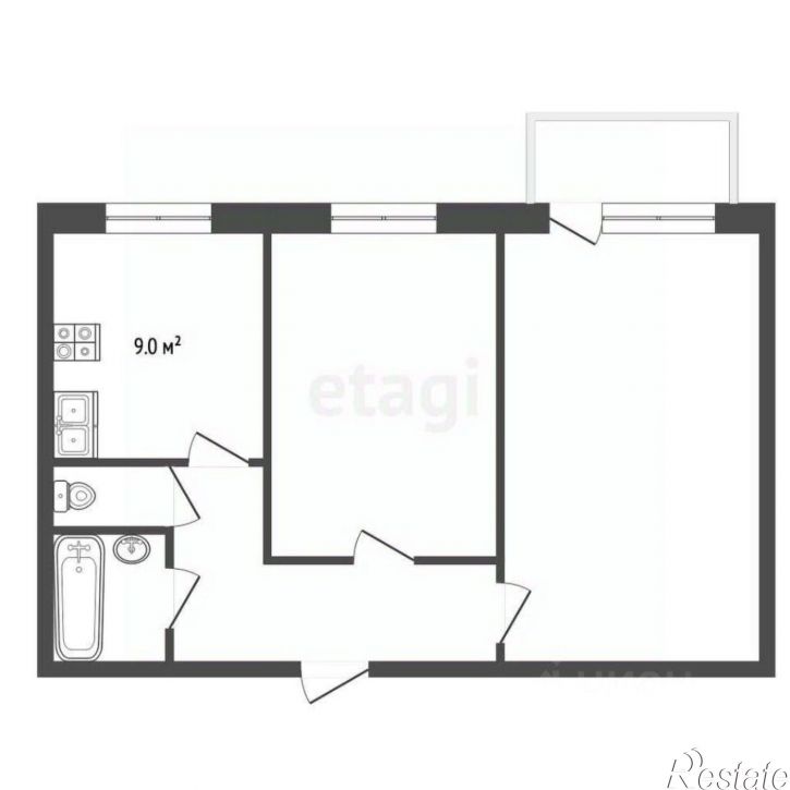 2-комн квартира ул Строителей, 17,  д. 17