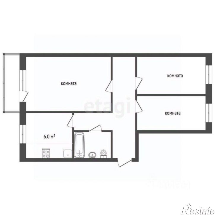 3-комн квартира ул Вайнера, 45А,  д. 45А