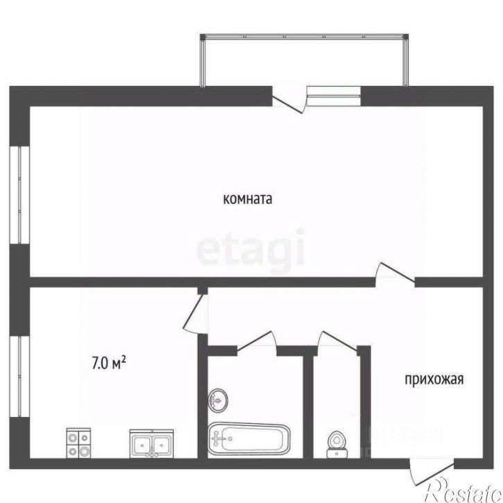 1-комн квартира Береговая улица, 76,  д. 76