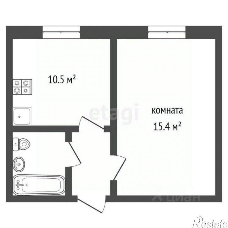 1-комн квартира