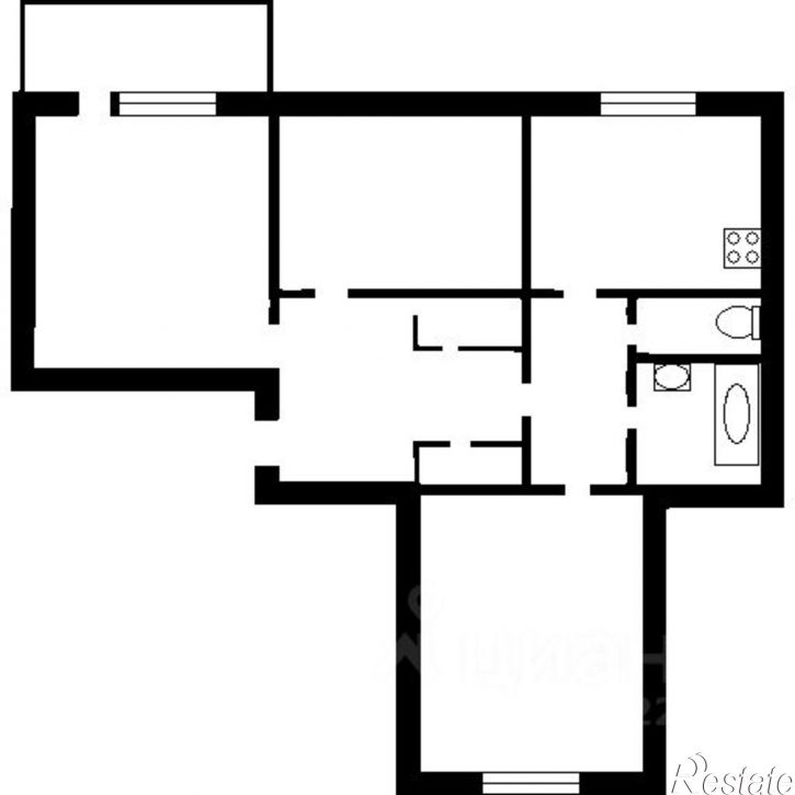 3-комн квартира