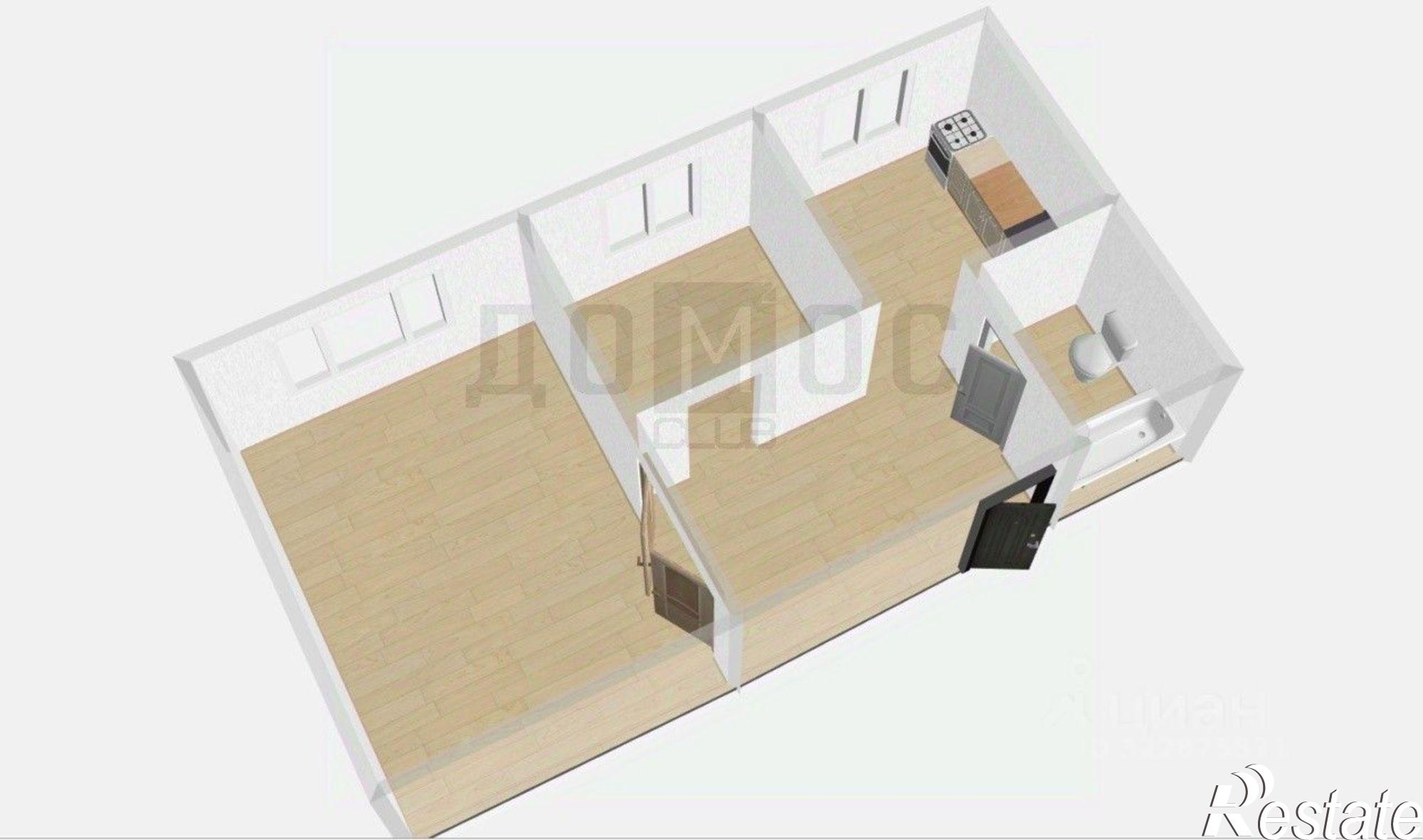 Купить квартиру за 2 400 000 рублей на Цветочная улица, 13