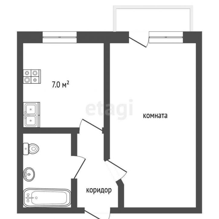 1-комн квартира Пролетарская улица