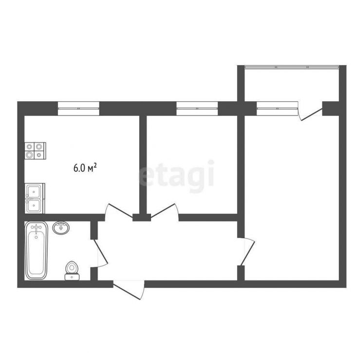 2-комн квартира улица Вайнера