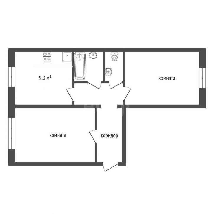 2-комн квартира улица Емлина