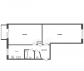 2-комн, 45.6кв м, этаж 4/5 улица 50 лет СССР