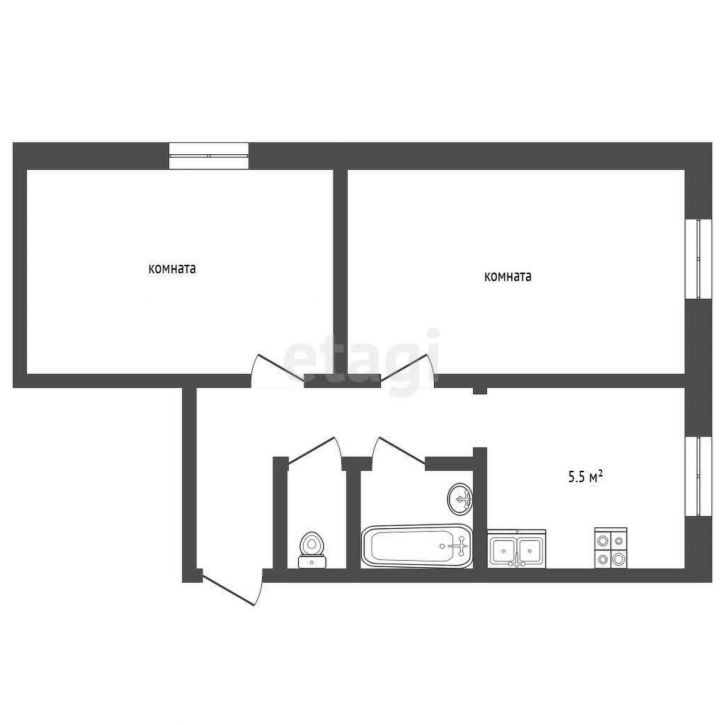 2-комн квартира Советская улица