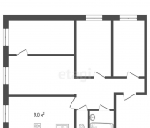 4-комн, 68.7кв м, этаж 9/9 проспект Космонавтов