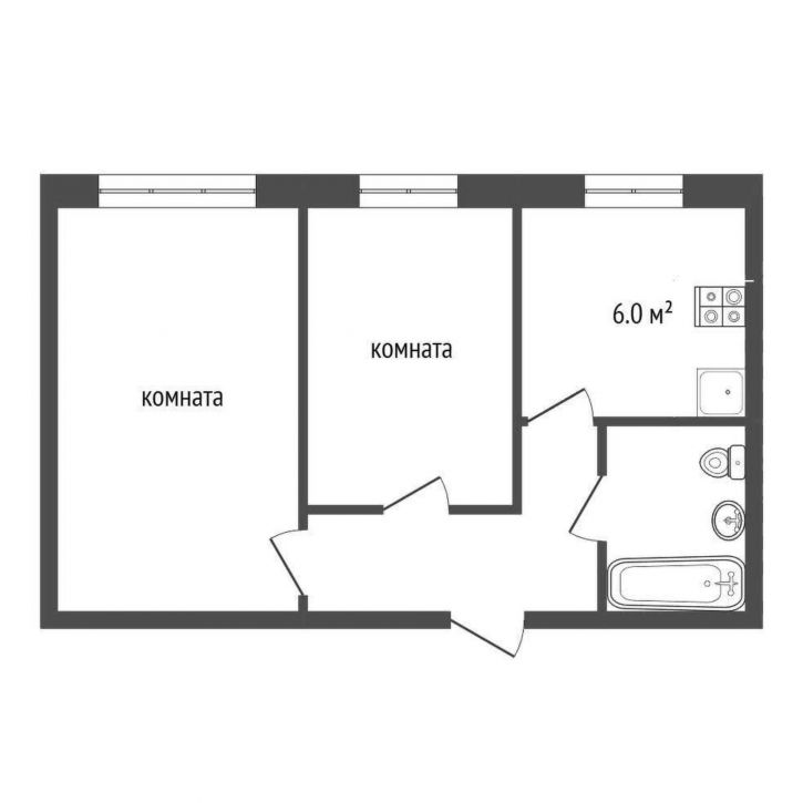 2-комн квартира улица Емлина