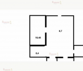 2-комн, 52кв м, этаж 1/5 улица Ленина, 17