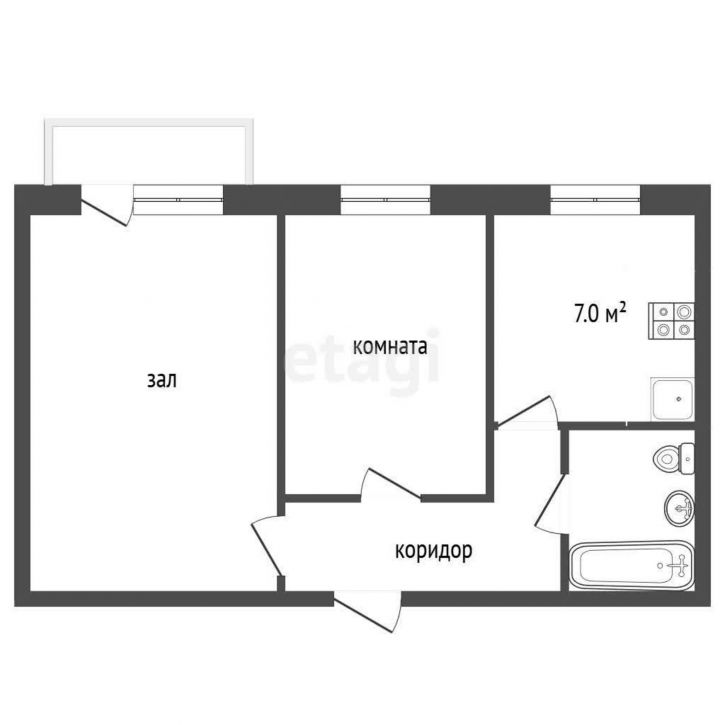 2-комн квартира улица Емлина