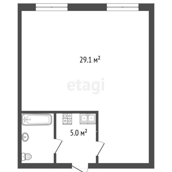 1-комн квартира улица Чкалова