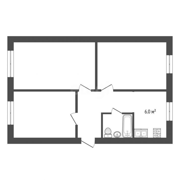 3-комн квартира улица Ватутина