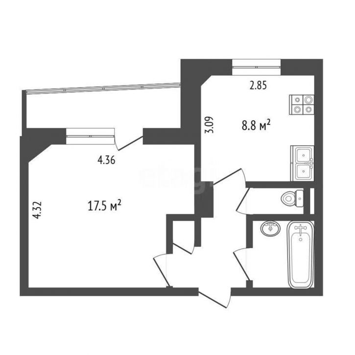 1-комн квартира улица Ильича