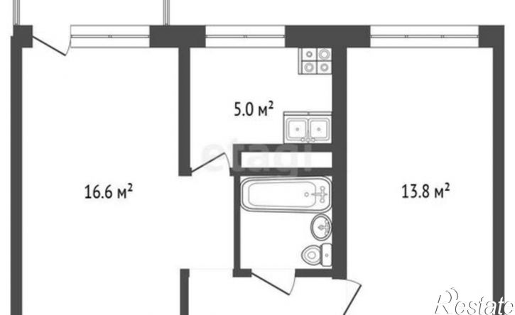 2-комн квартира улица Ватутина, 14А,  д. 14А