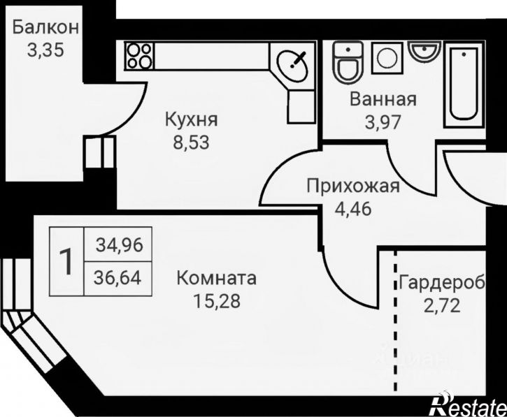 1-комн квартира улица Сакко и Ванцетти, 10,  д. 10