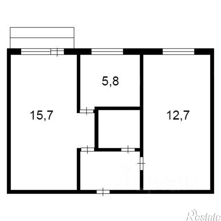 2-комн квартира ул Трубников, 60Б,  д. 60Б