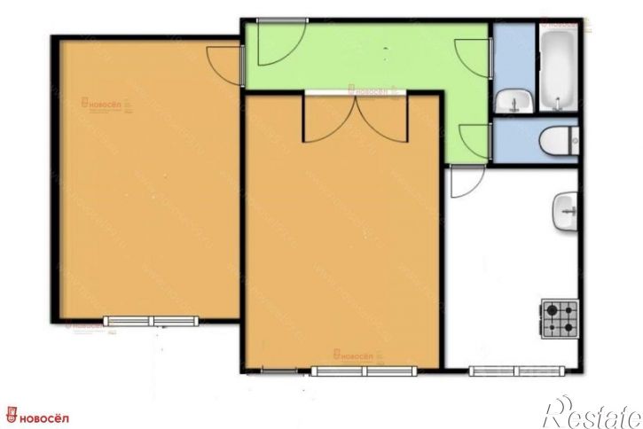 2-комн квартира ул Крылова, 2,  д. 2
