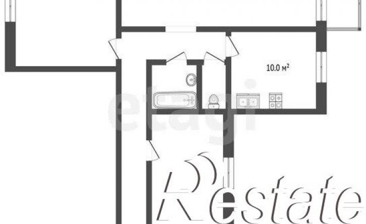 3-комн квартира улица Герцена, 12А,  д. 12А