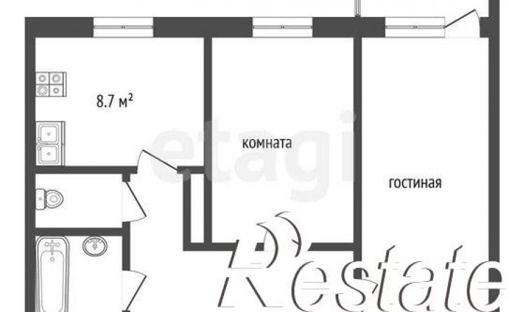 2-комн квартира улица Трубников, 42,  д. 42
