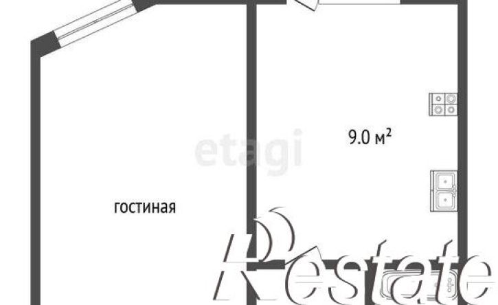 1-комн квартира улица Сакко и Ванцетти, 10,  д. 10